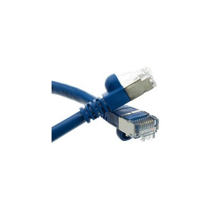 Cable Wholesale Shielded Cat5e Blue Copper Ethernet Cable, F/UTP, Snagless/Molded Boot, POE Compliant, 3 foot 10X6-56103